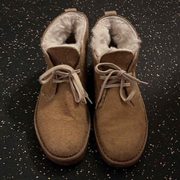 Todd Snyder Brown Suede Shearling Lined Desert Boot main image 8